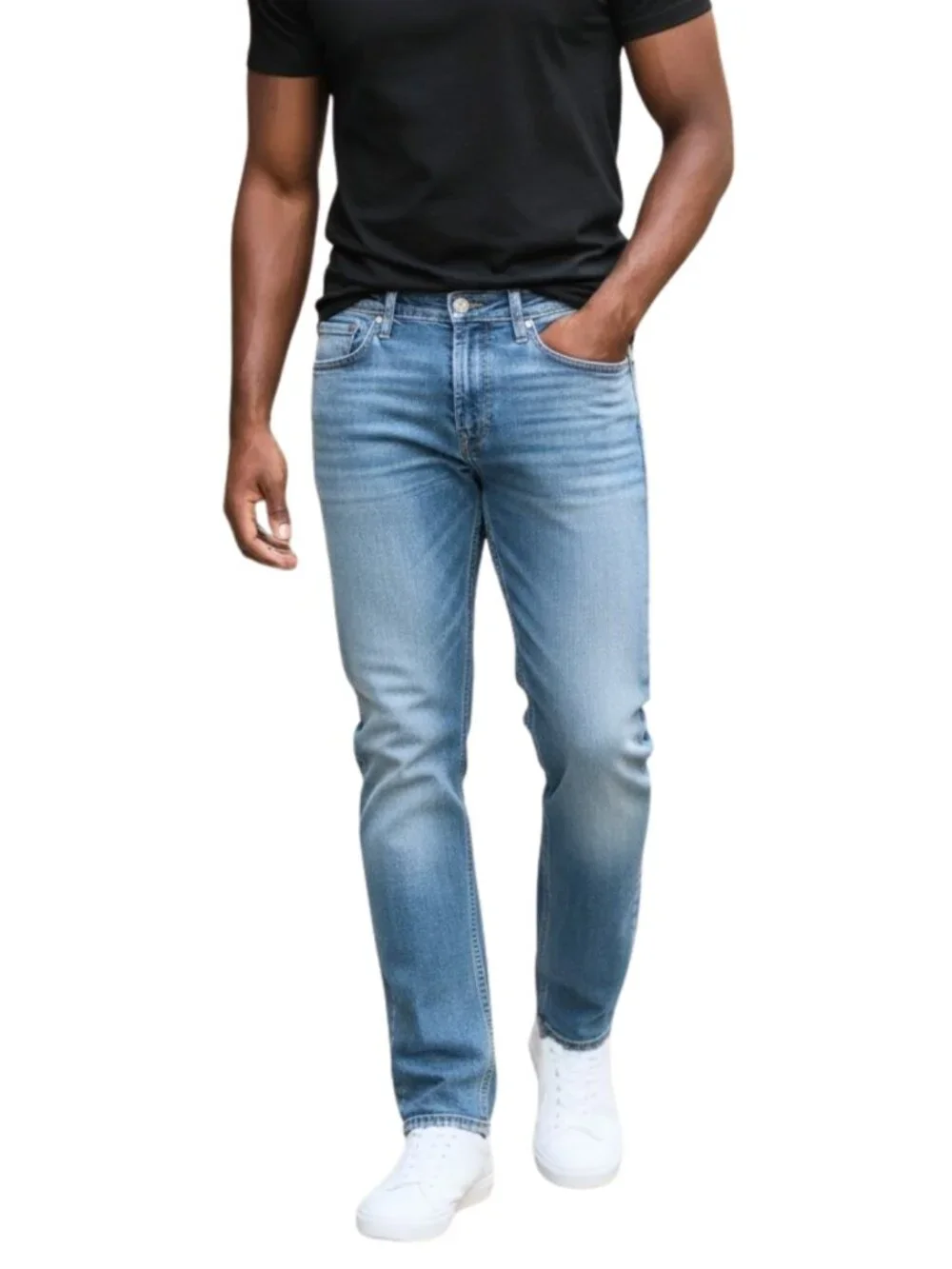 Levi's 513 Men's 33x34 Light Wash Slim Straight 5 Pocket Blue Jeans